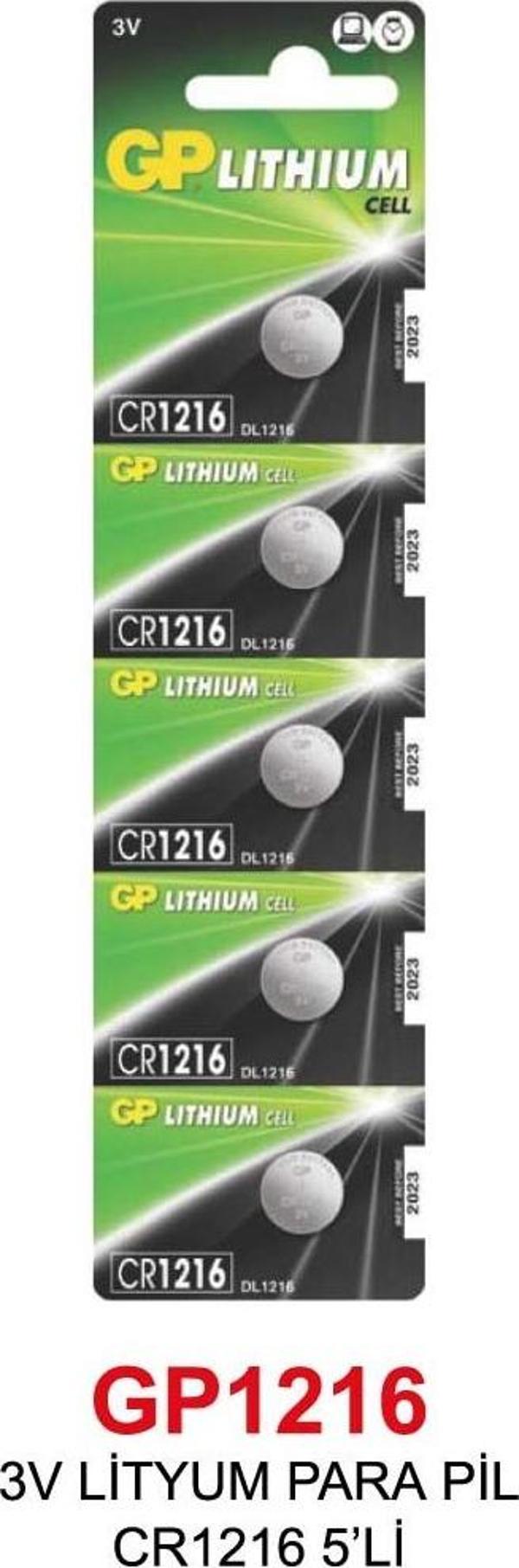 3V LİTYUM PARA PİL CR1216 5’Lİ - Image 1