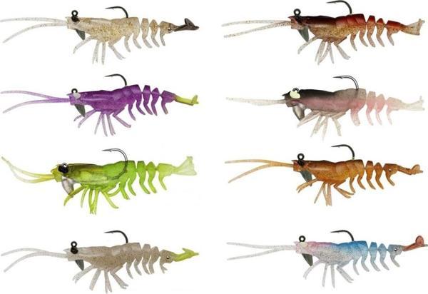 Savage Gear 3D Shrimp RTF 9 cm 7 gr Suni Yem 2 Adet Silikon Karides Plum Chartreuse - Image 1