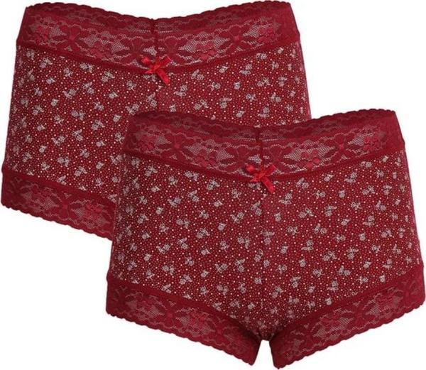 Celira Kadın Pamuklu 2li Boxer Bordo 40266 - Image 1