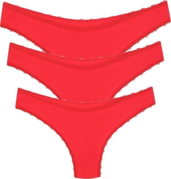 Celira Pamuklu 3lü Tanga Külot Kırmızı 40250 - Image 1