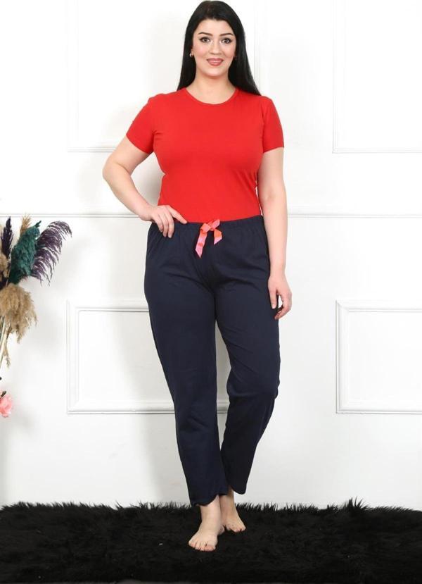 Celira Kadın Pamuklu Büyük Beden Alt Pijama 27472 - Image 1