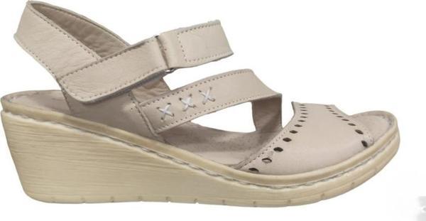 PEPİTA 9255 DOLGU TOPUK YUMUŞAK PEDLİ DERİ KADIN SANDALET - Image 1