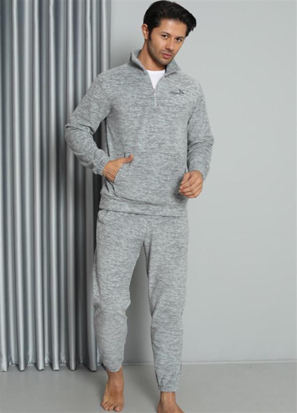 Celira WelSoft Polar Fermuarlı Erkek Pijama Takımı 6840 - Image 1