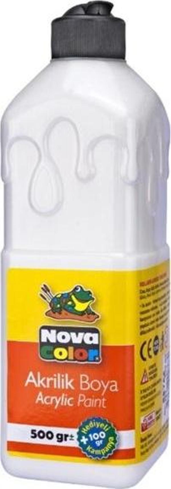 Nova Color Akrilik Boya 500Ml Beyaz - 3 adet - Image 1