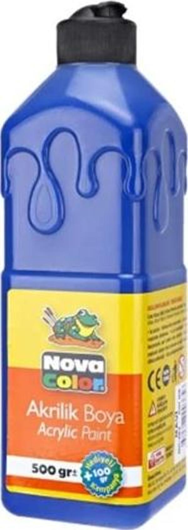 Nova Color Akrilik Boya 500ml Mavi - 3 adet - Image 1