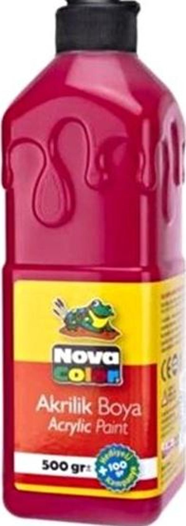 Nova Color Akrilik Boya 500ml Kırmızı - 3 adet - Image 1