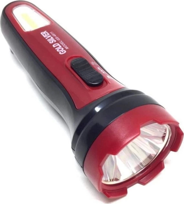Gold Sılver Gs-4511 1 Watt+1 Watt Cob Led'li Şarjlı El Feneri - Image 1
