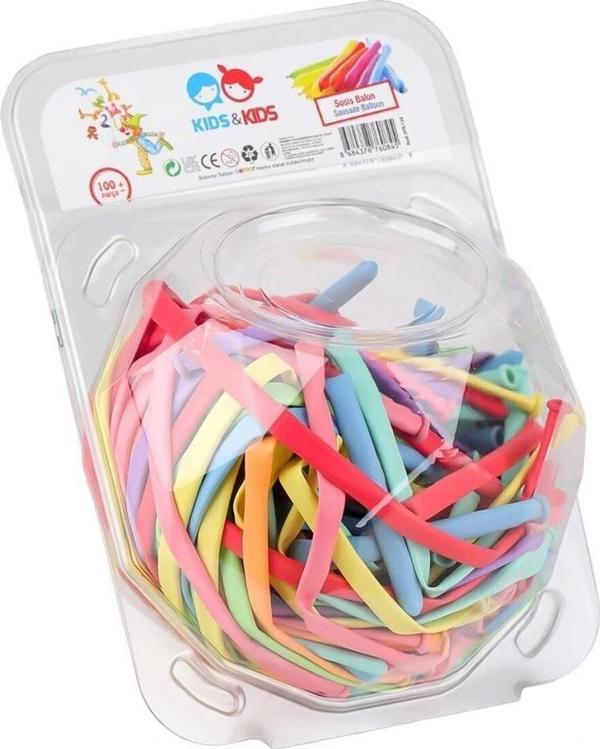Nessiworld SRT-130 Sosis Balon Karışık Renk 100lü - Image 1