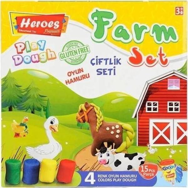 Nessiworld ERN-588 Heroes Orta Kutulu Çiftlik Oyun Hamuru Seti  - Eren Oyuncak - Image 1