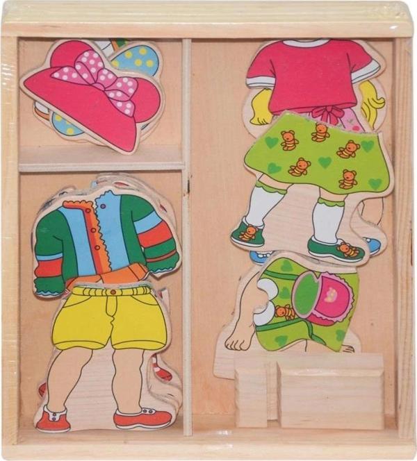 Nessiworld CS-6817 Ahşap Elbise Giydirme Oyunu -Chiva - Image 1