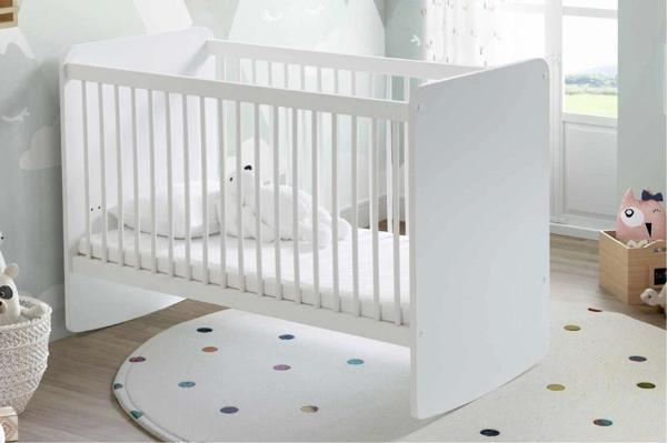Nessiworld Babywhen Pratik Kademeli Sallanır Beşik 60x120 Beyaz - Image 1