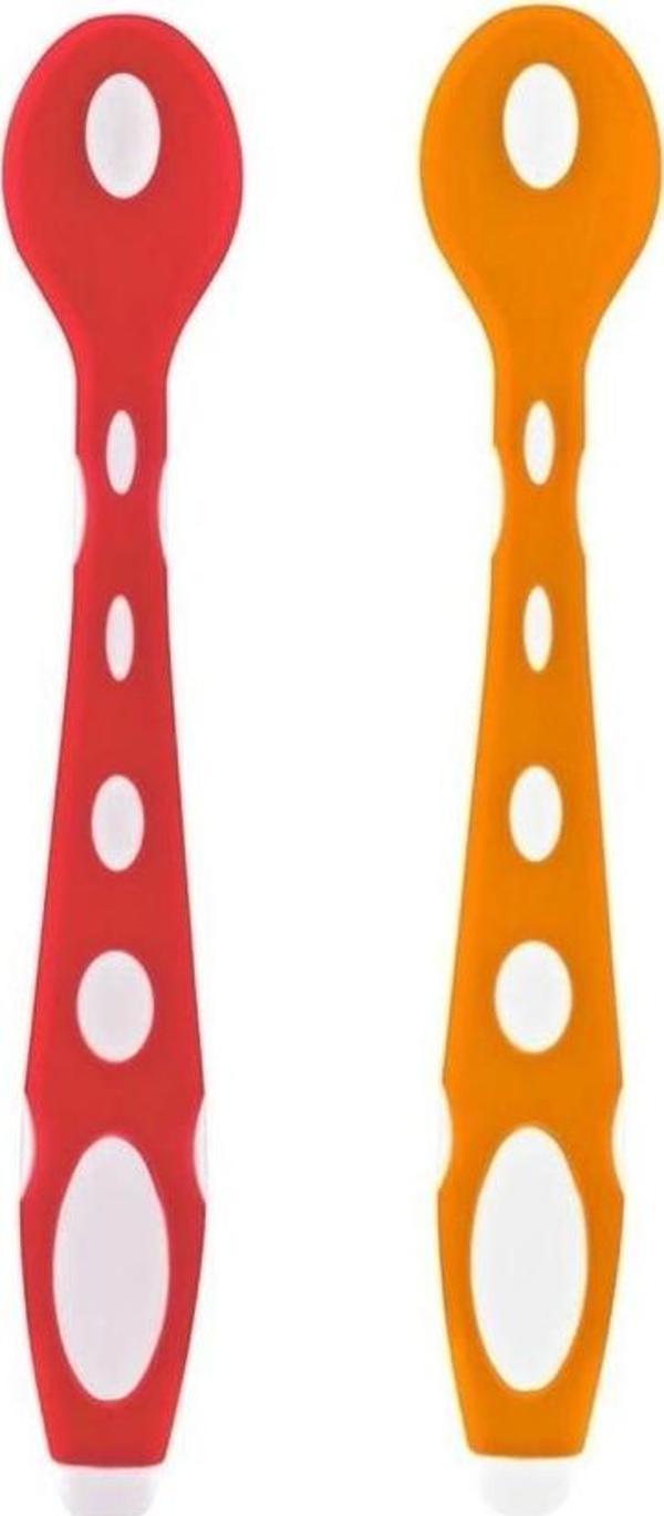 Nessiworld   Silikon Mama Kaşığı 563 Turuncu Kırmızı - Image 1
