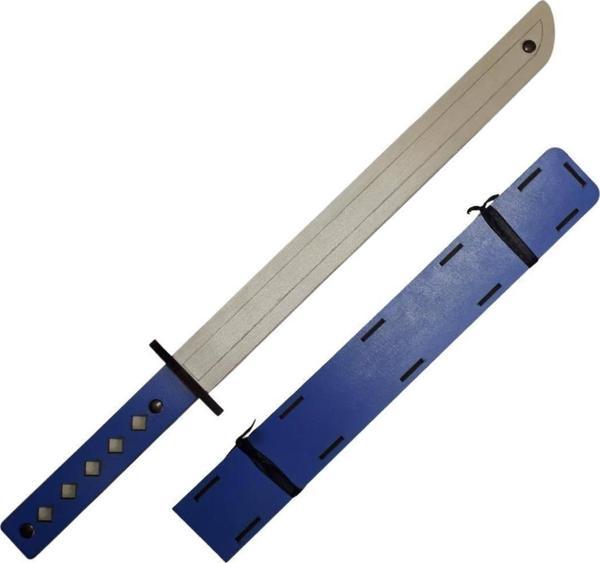 Ahtek Ahşap Japon Samuray-ninja Katana Kılıcı, Mavi - Image 1