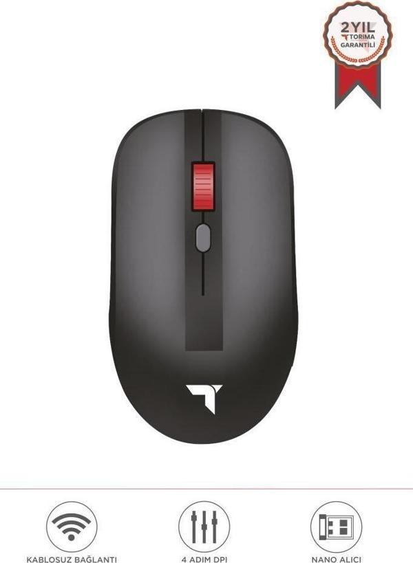 Torima TM-18 Siyah Kablosuz Mouse Fare - Image 1