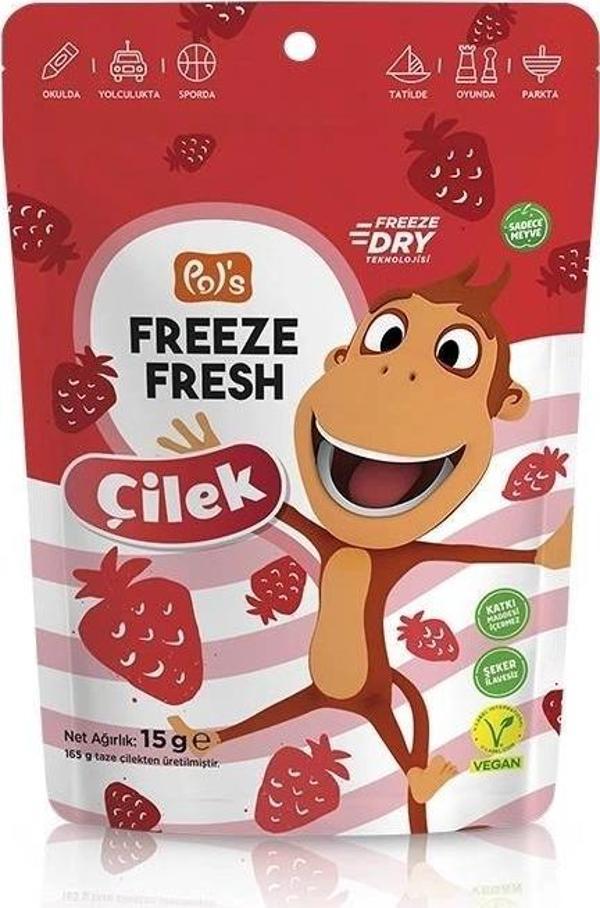 Nessiworld Pol’s Kukuli  Freeze Fresh Dondurularak Kurutulmuş Çilek 15 g - Image 1