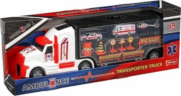 Nessiworld ERN-877 Heroes Toys Çantalı Ambulans Taşıyıcı Tır Seti - Eren Oyuncak - Image 1
