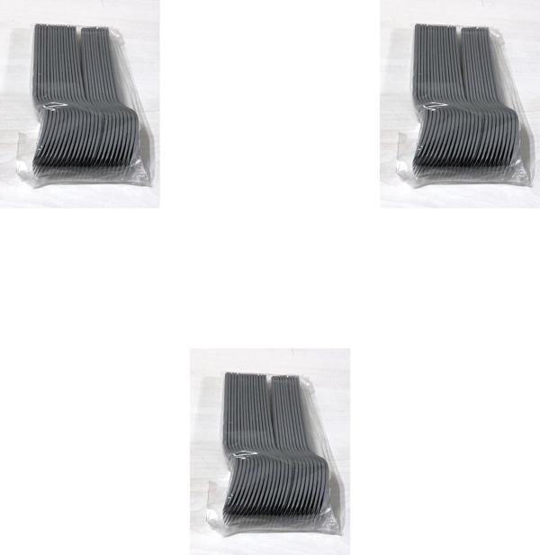 Plastik Gri Renkli Lüx Parti Doğum Günü Çatal - 18 Cm. - 25 Adetlik 3 Paket - Image 1