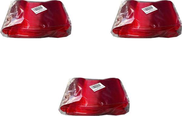 Plastik Şeffaf Kırmızı Sup Kaşık - Tatlı Dondurma Kaşığı - 12.5 Cm. - 50 Adetlik 3 Paket - Image 1