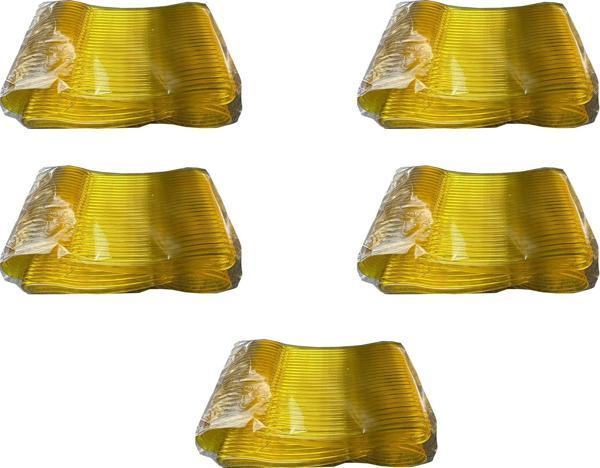 Plastik Şeffaf Sarı Sup Kaşık - Tatlı Dondurma Kaşığı - 12.5 Cm. - 50 Adetlik 5 Paket - Image 1