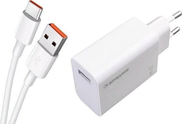 Sprange Xiaomi Uyumlu 33W Qualcommquickcharge4.0 Hızlı Şarj Aleti - Image 1