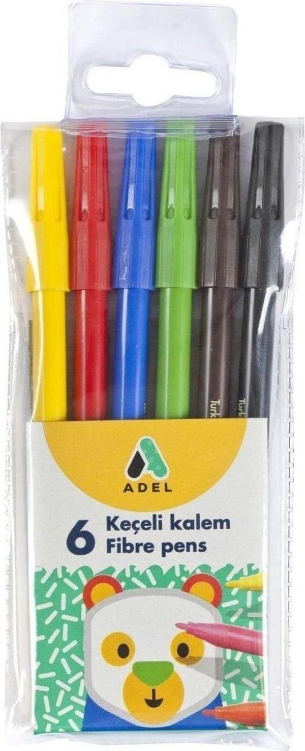 Adel Keçeli Kalem 6 Renk 2220 222001 - Image 1