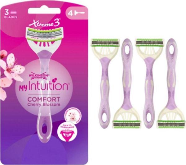 Wilkinson Sword Intuition Comfort Xtreme 3 Kadın Tıraş Bıçağı, 4'Lü Paket - Image 1