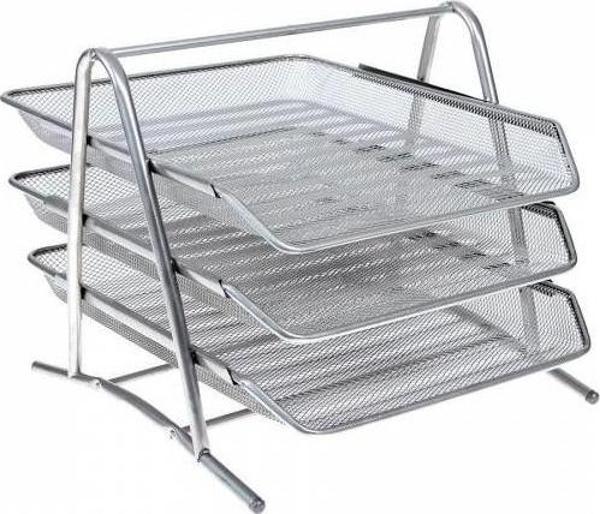 Bafix Evrak Rafı Metal Perforeli 3 Katlı Gri Bfx-Mer9205G - Image 1