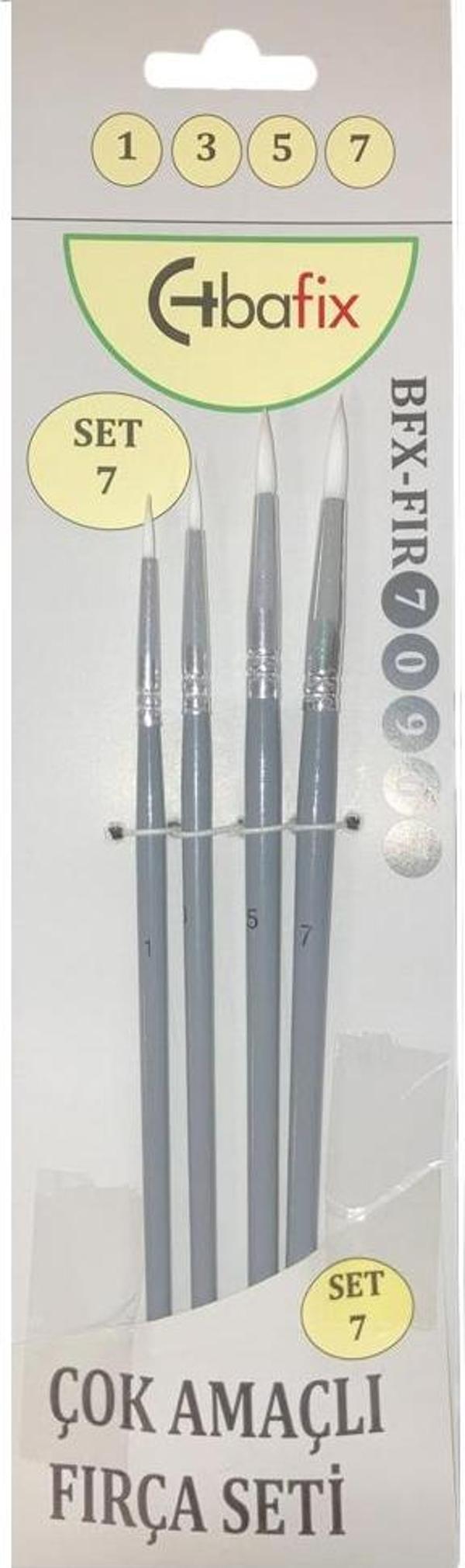 Bafix Fırça Seti Çok Amaçlı Artist 4 Lü (1-3-5-7) Set-7 70907 - Image 1