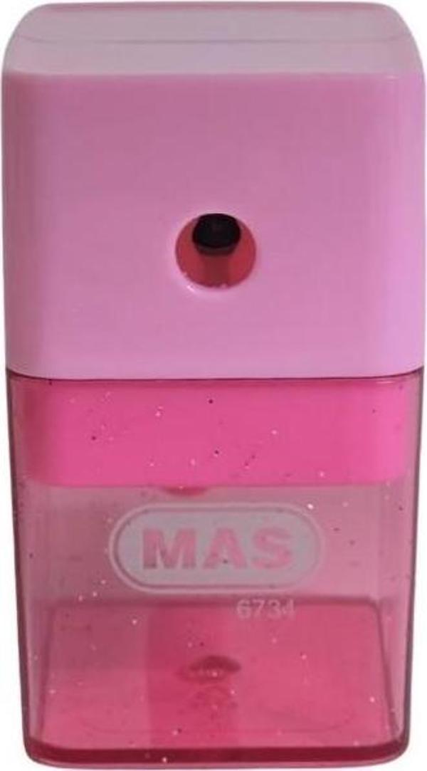 Mas Kalemtraş Kollu Masa Tipi Plastik Küçük Pembe 6734 - Image 1