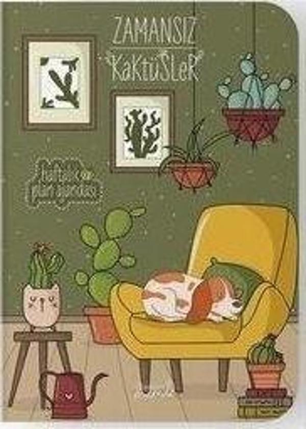 Melimelek Kaktüs Zamansız  Ajanda Kaktüs Opuntia 244 Sayfa Not Defteri 15X21,5Cm - Image 1