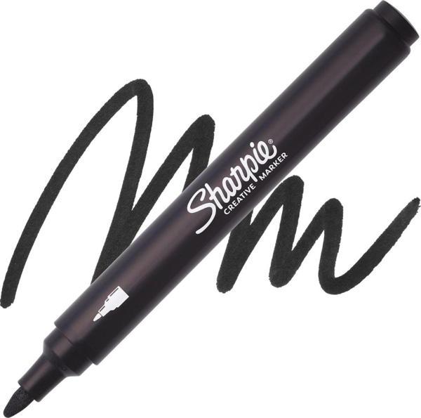Sharpie Akrilik Markör Kalem Yuvarlak Uç Siyah Sh-2218123 (6 Lı Paket) - Image 1