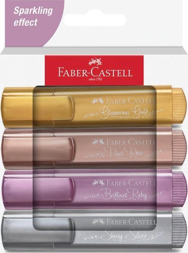 Faber-Castell Fosforlu Kalem 46 Metalik 4 Renk 2024 5030 254674 - Image 1