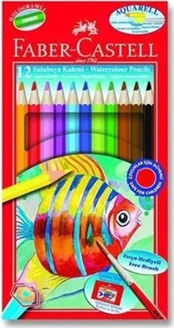 Faber-Castell Karton Kutu Aquarel Boya Kalemi 12 Renk 5171110622000 - Image 1