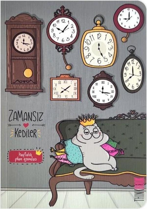Thinkbook Zamansız Kedi Ajanda Zamansız Kedi Saatler 15X21,5Cm 256 Sayfa - Image 1
