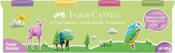 Faber-Castell Oyun Hamuru 4 Renk X 100 Gram Pastel Renkler 5170 000043 - Image 1