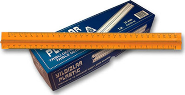 Beş Yıldızlar Tribli Desimetre Cetvel 30 Cm 064 - Image 1