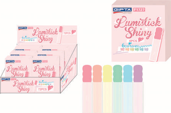 Gıpta Fosforlu Kalem Lumistick Shiny Simli 6 Renk Set F1727 - Image 1