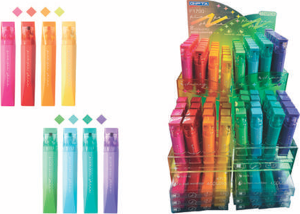 Gıpta Fosforlu Kalem Pickpen Shine 8 Renk F1700 (192 Li Stand) - Image 1