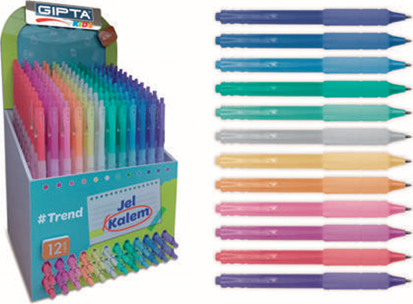 Gıpta Jel Kalem Trend Akrilik Jel 12 Renk 0.5 Std F1478 (144 Lü Paket) - Image 1