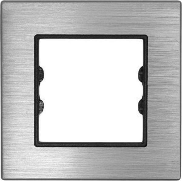 Arvehu Electric Alg201-71 Asfir Alüminyum Gümüş Tekli Çerçeve (Mekanizma Hariç) - Image 1