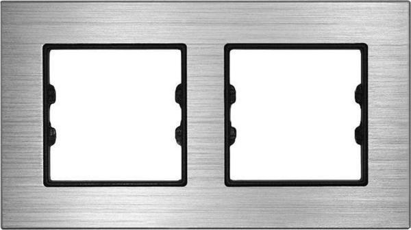 Arvehu Electric Alg202-71 Asfir Alüminyum Gümüş Ikili Çerçeve (Mekanizma Hariç) - Image 1