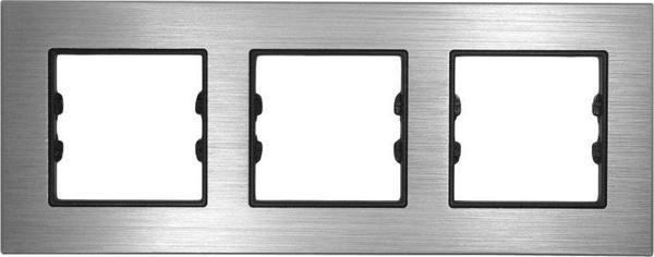 Arvehu Electric Alg203-71 Asfir Alüminyum Gümüş Üçlü Çerçeve (Mekanizma Hariç) - Image 1