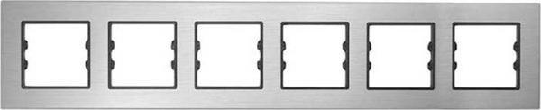 Arvehu Electric Alg206-71 Asfir Alüminyum Gümüş Altılı Çerçeve (Mekanizma Hariç) - Image 1