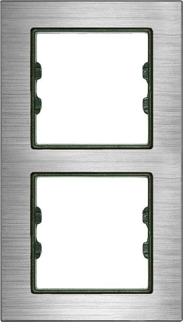 Arvehu Electric Alg212-71 Asfir Alüminyum Gümüş Dikey Ikili Çerçeve (Mekanizma Hariç) - Image 1