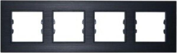 Arvehu Electric Alg304-71 Asfir Alüminyum Onyx Dörtlü Çerçeve (Mekanizma Hariç) - Image 1