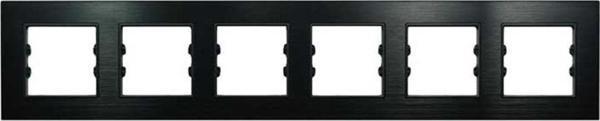 Arvehu Electric Alg306-71 Asfir Alüminyum Onyx Altılı Çerçeve (Mekanizma Hariç) - Image 1