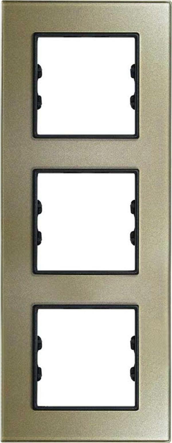 Arvehu Electric Apg313-71 Asfir Pleksiglas Şampanya Dikey Üçlü Çerçeve (Mekanizma Hariç) - Image 1