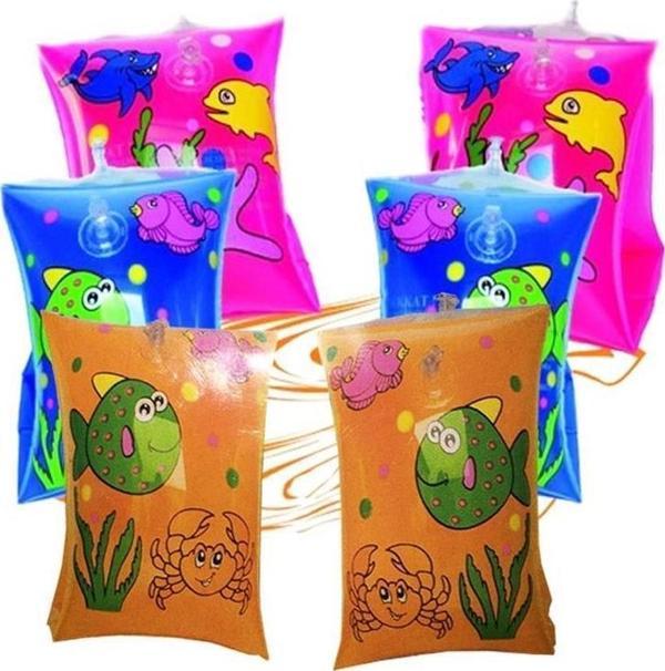 Kızılkaya Plaj Havuz Oyuncak Kolluk Balık Desenli 25X15Cm 2 Renk 47028-Y (Karışık Renklerde 1 Adet) - Image 1