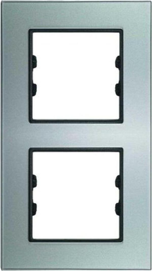 Arvehu Electric Apg412-71 Asfir Pleksiglas Parlak Gümüş Dikey Ikili Çerçeve (Mekanizma Hariç) - Image 1