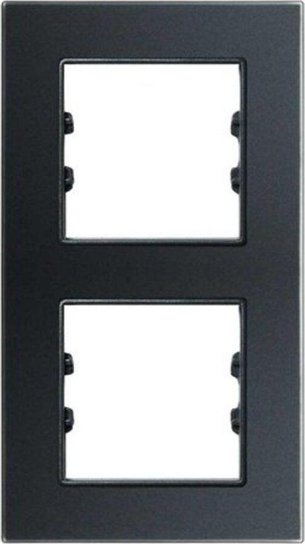 Arvehu Electric Apg512-71 Asfir Pleksiglas Mat Siyah Dikey Ikili Çerçeve (Mekanizma Hariç) - Image 1